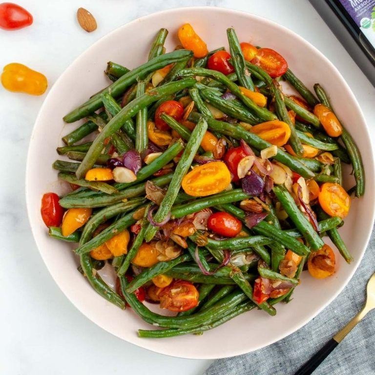 Balsamic Canned Green Beans with Cherry Tomatoes