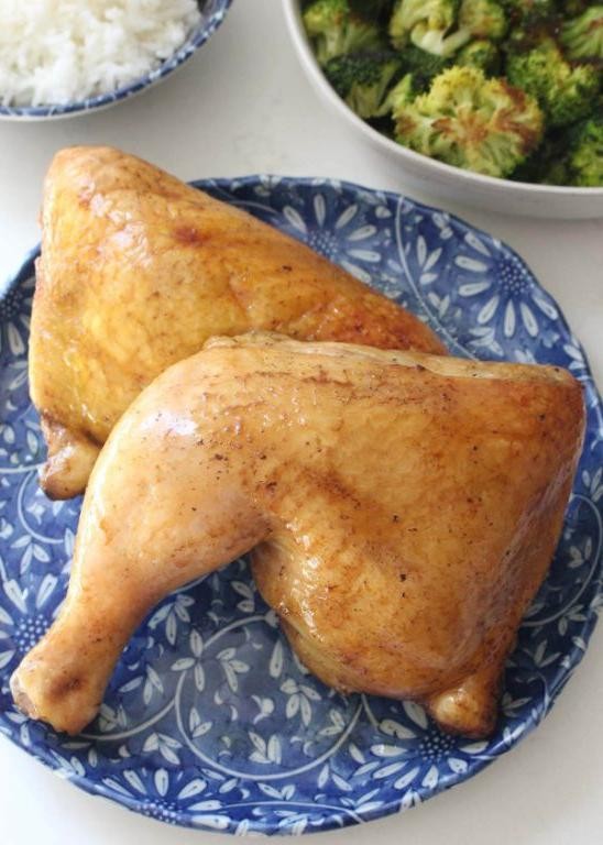 Balsamic Glazed Baked Chicken Leg Quarters