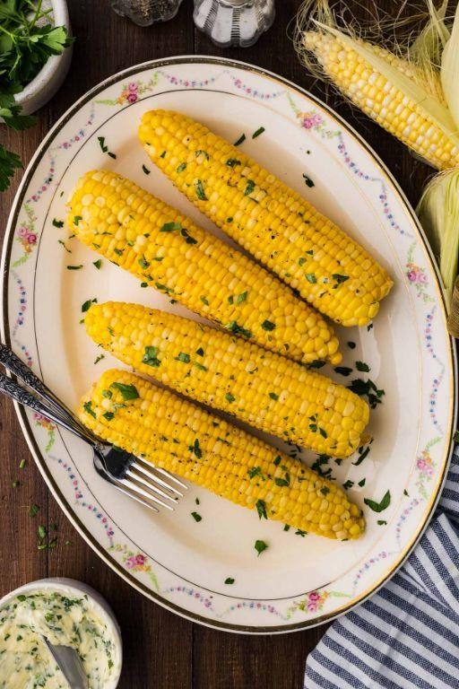 Balsamic Glazed Crockpot Corn on the Cob