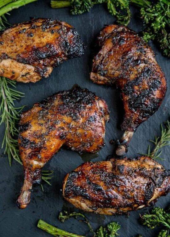 Balsamic Glazed Grilled Chicken Thighs