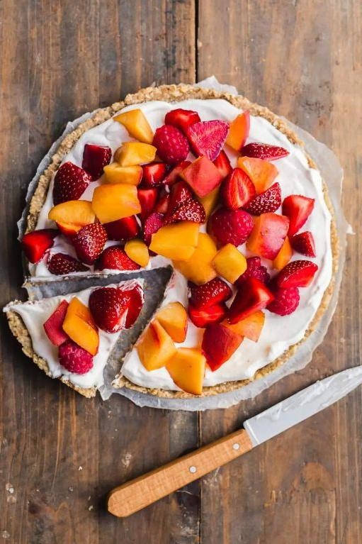 Banana Raspberry Vegan Tart