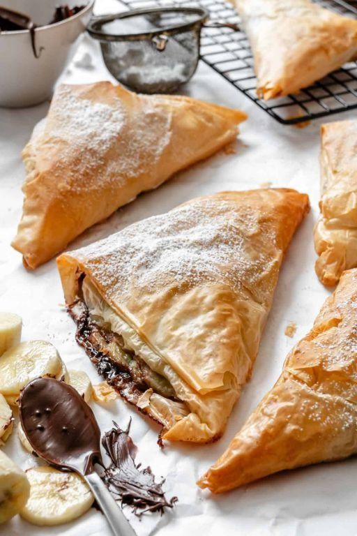 Banana and Nutella Filo Pasty
