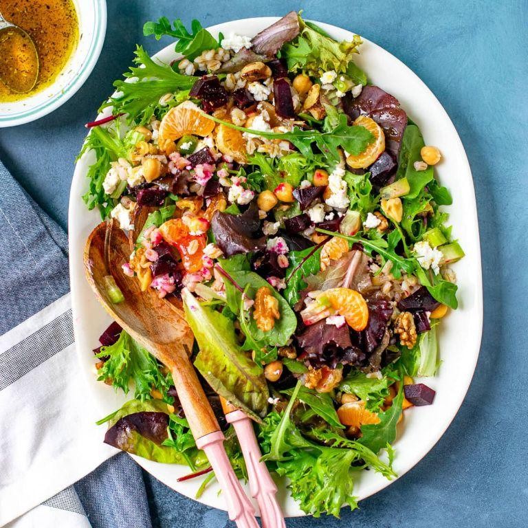 Barley and Beet Grain Bowl with Goat Cheese