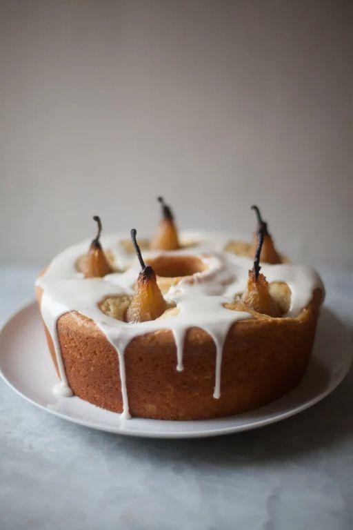 Bartlett Pear and Cardamom Cake