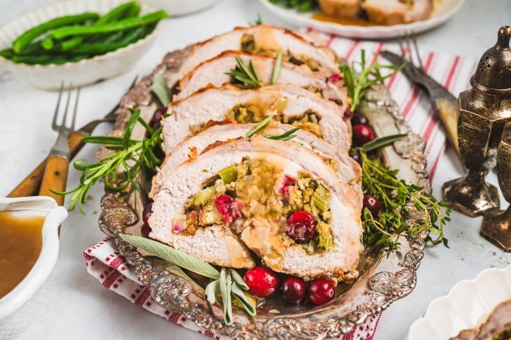 Bartlett Pear and Cranberry Stuffed Pork Loin