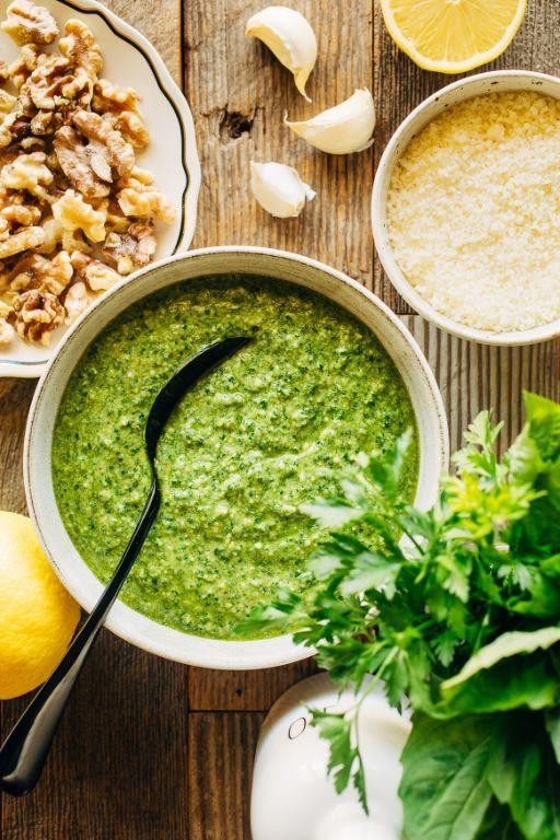 Basil and Walnut Pesto