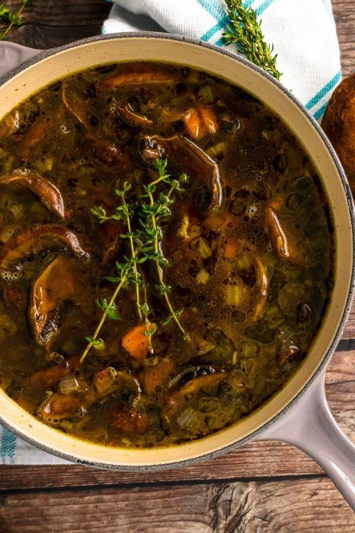Beef Bone and Mushroom Soup