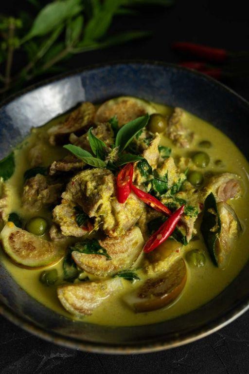 Beef Green Curry with Thai Eggplant