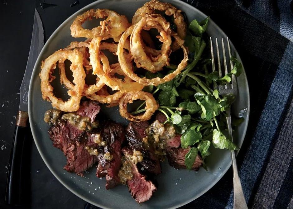 Beef Steak with Onion Rings