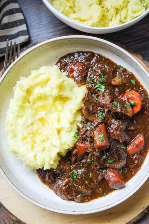 Beef and Guinness Stew with Parsnips