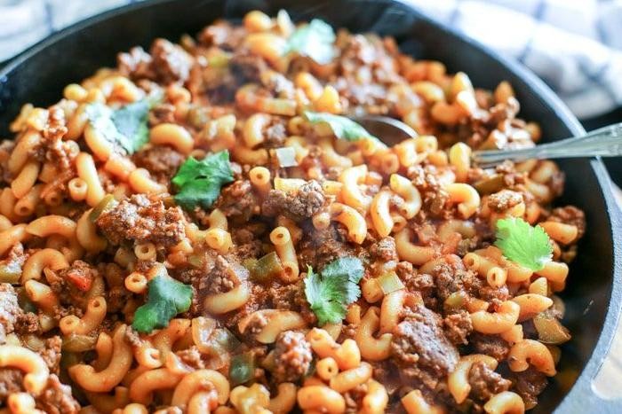 Beef and Macaroni Skillet