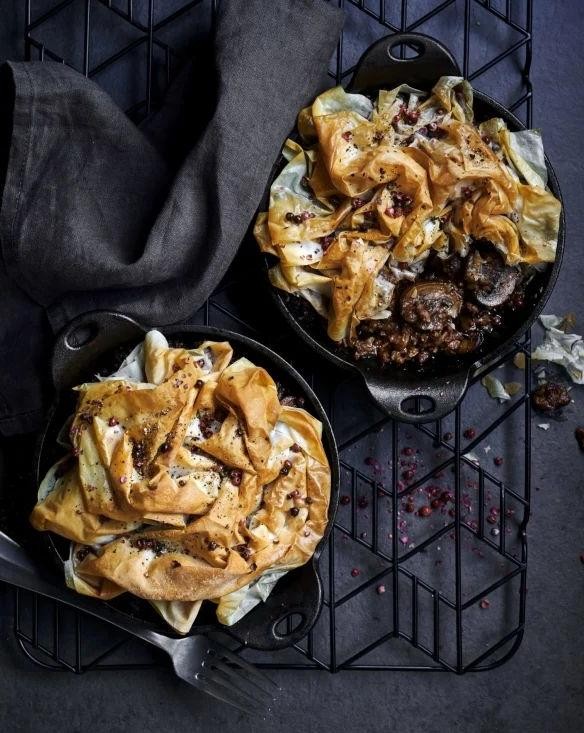 Beef and Onion Filo Pasty