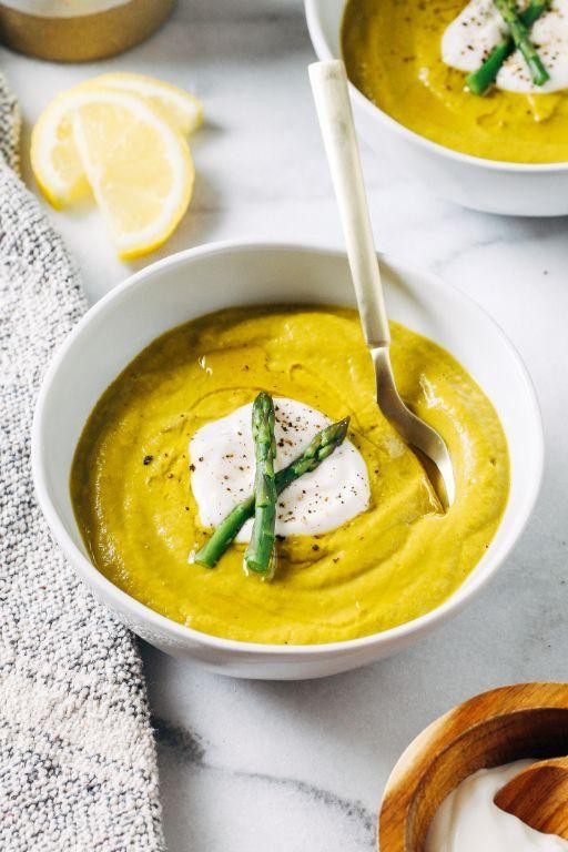 Beet and Asparagus Soup with Lemon Thyme