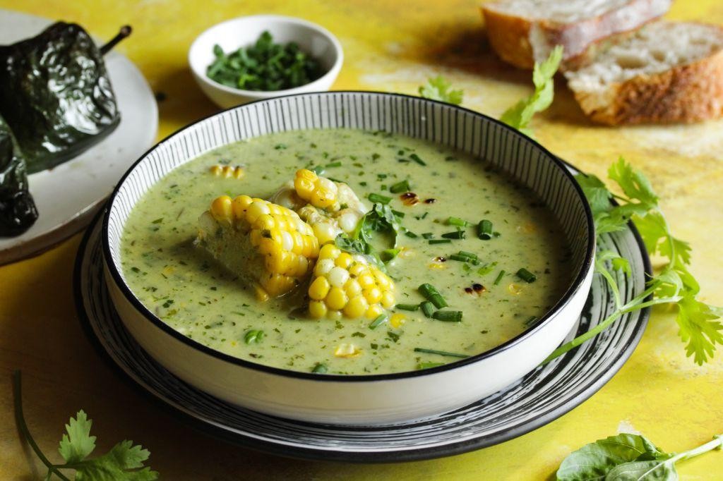 Beet and Corn Soup with Cilantro