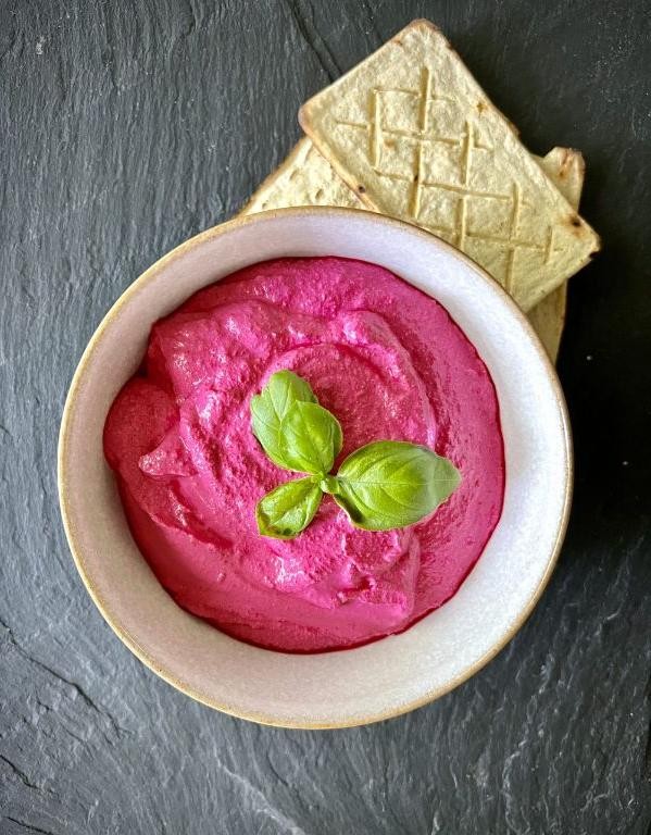 Beet and Horseradish Cottage Cheese Dip