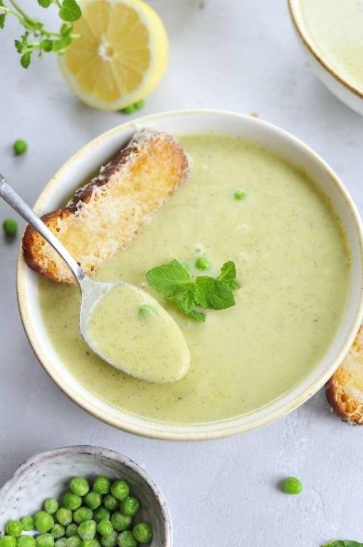 Beet and Zucchini Soup with Mint