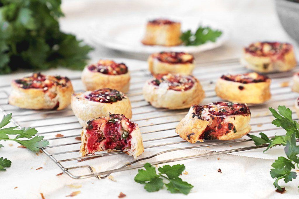 Beetroot and Feta Pinwheels