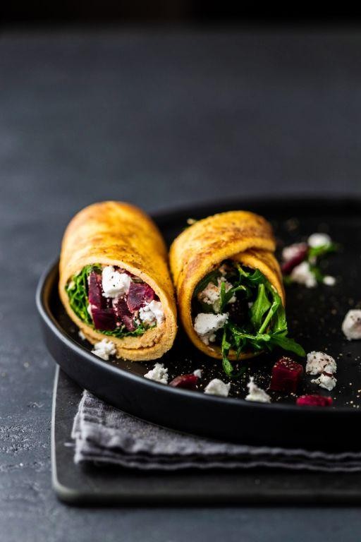 Beetroot and Goat Cheese Veggie Wrap