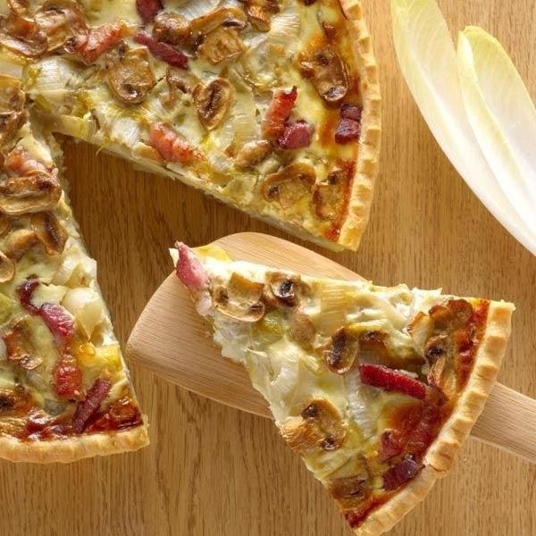 Belgian Endive and Mushroom Quiche