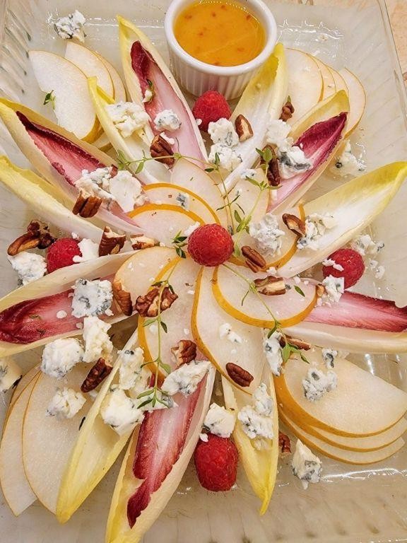 Belgian Endive and Pear Salad with Gorgonzola
