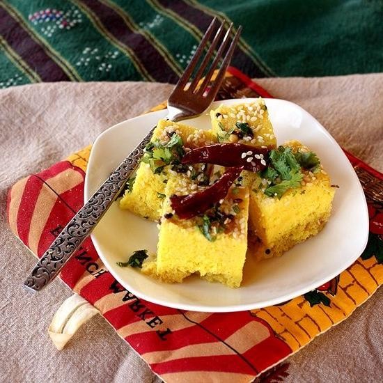 Besan Dhokla (Steamed Cake)