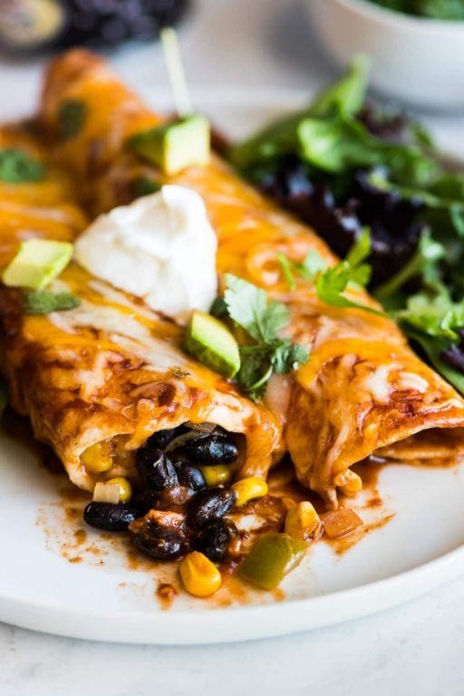 Black Bean and Cheese Enchiladas