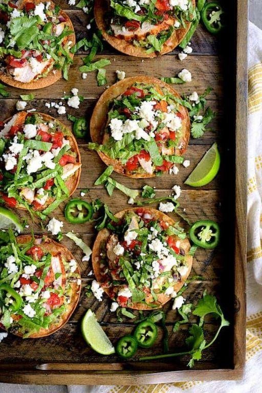 Black Bean and Chicken Tostadas