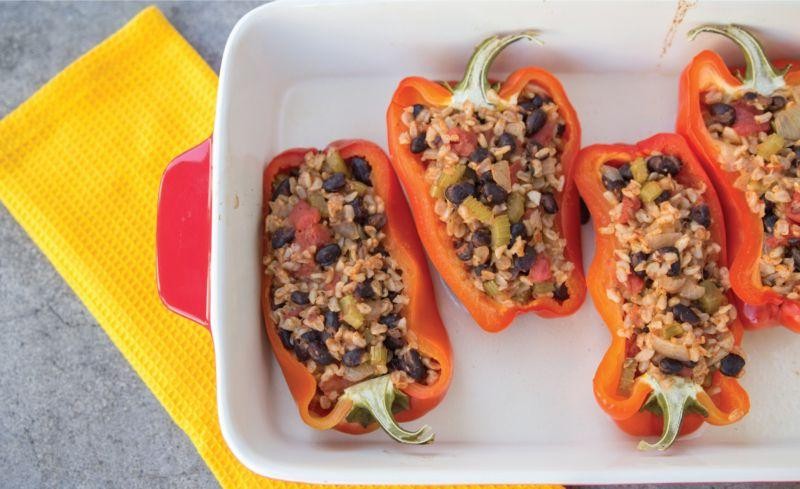 Black Bean and Rice Stuffed Peppers