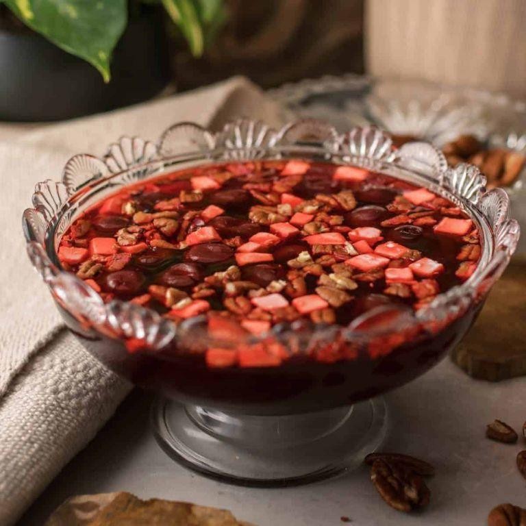 Black Cherry Jello with Almonds