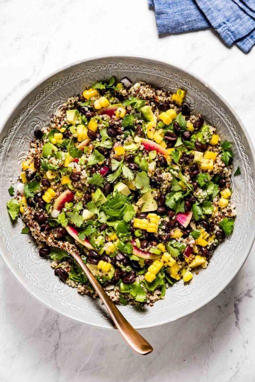 Black Quinoa Salad with Avocado and Lime Dressing