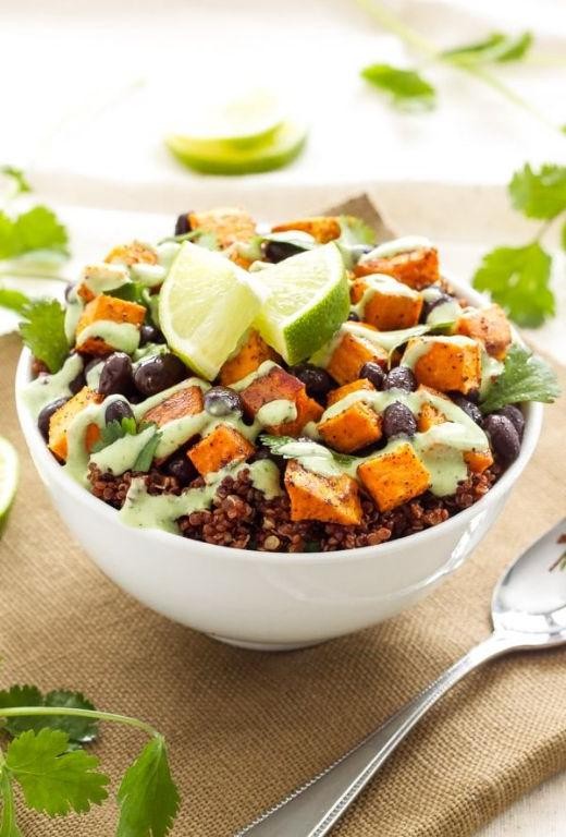 Black Quinoa and Sweet Potato Bowl