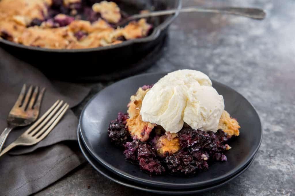 Blackberry Cobbler Keto Ice Cream