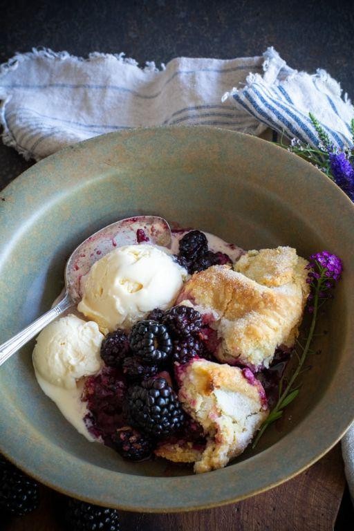 Blackberry Cobbler with Lemon Zest