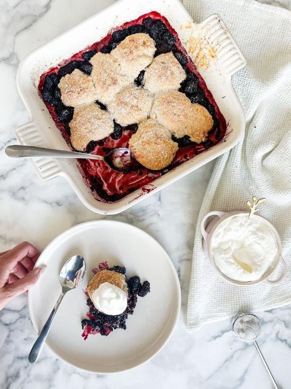 Blackberry Cobbler with a Biscuit Topping
