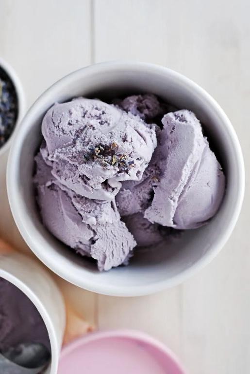 Blackberry Lavender Ice Cream