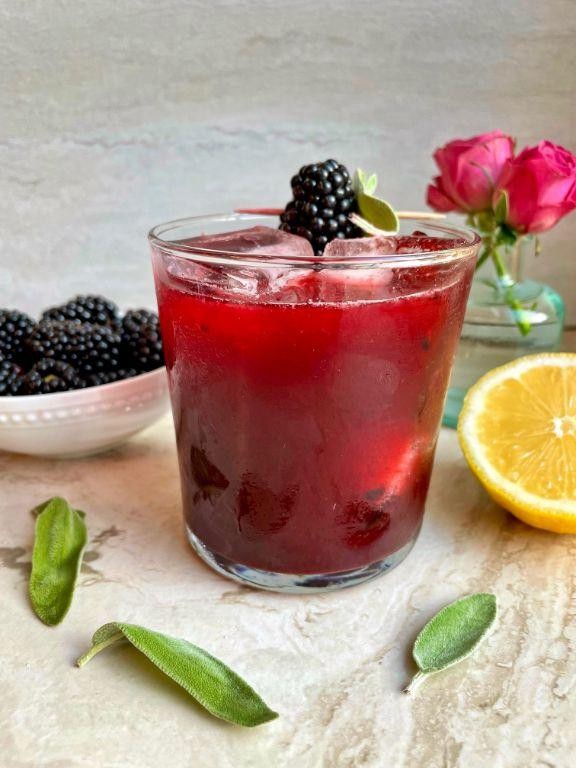 Blackberry Sage Mexican Martini