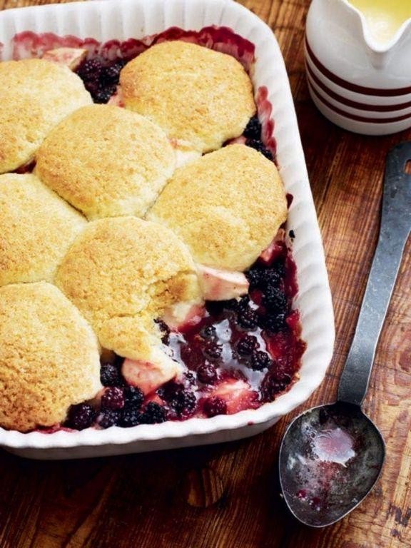 Blackberry and Apple Cobbler