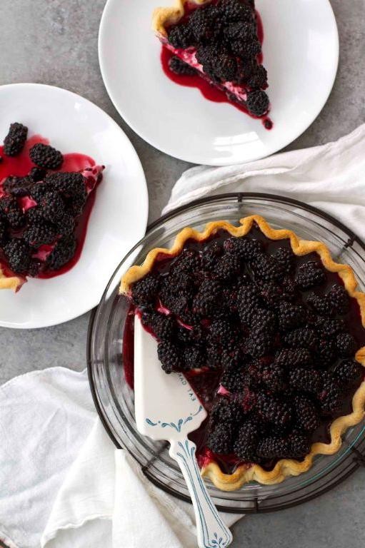 Blackberry and Chocolate Pie