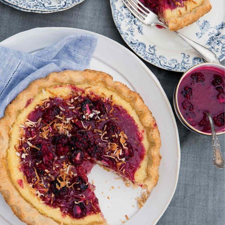 Blackberry and Coconut Pie