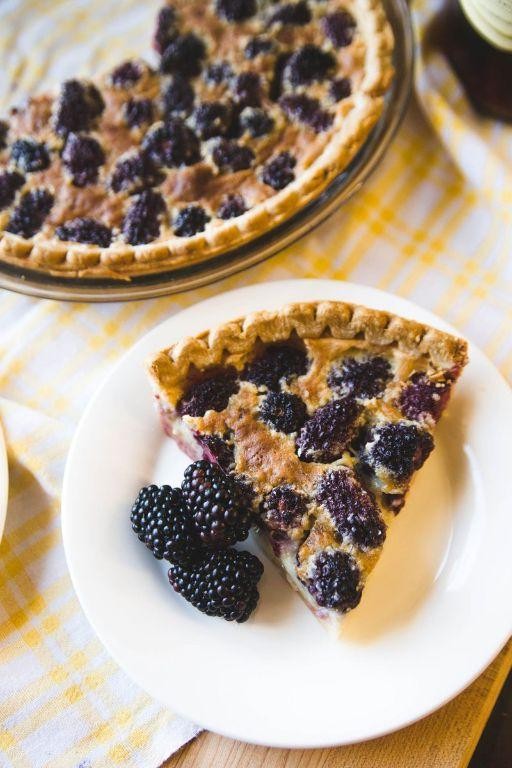 Blackberry and Custard Pie