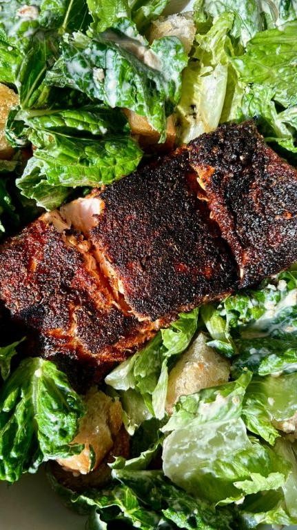 Blackened Salmon Caesar Salad