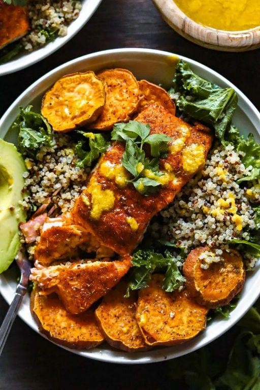 Blackened Salmon and Quinoa Bowl