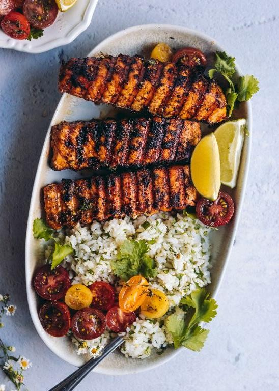 Blackened Salmon with Cilantro Lime Rice