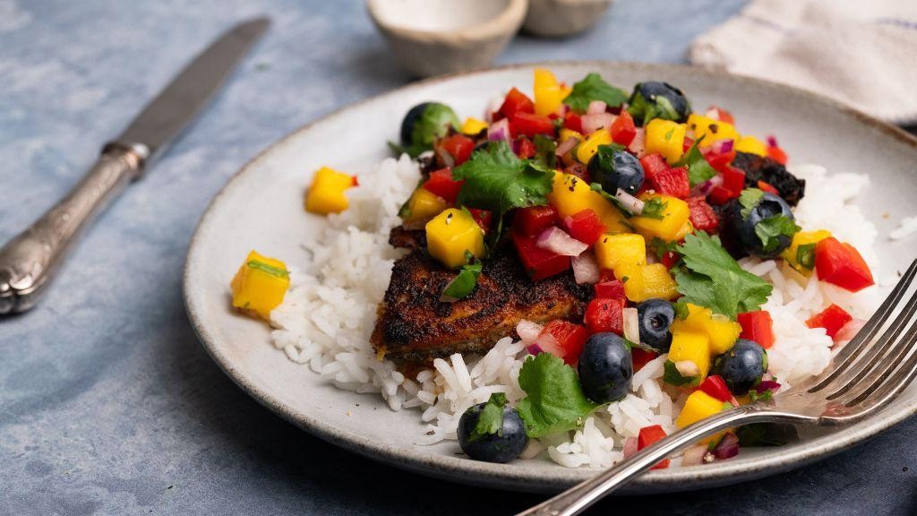 Blackened Tilapia with Mango Salsa
