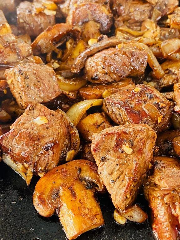 Blackstone Garlic Butter Mushrooms