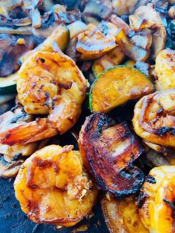 Blackstone Grilled Shrimp and Zucchini