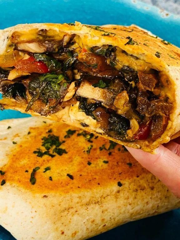 Blackstone Grilled Veggie and Hummus Wrap
