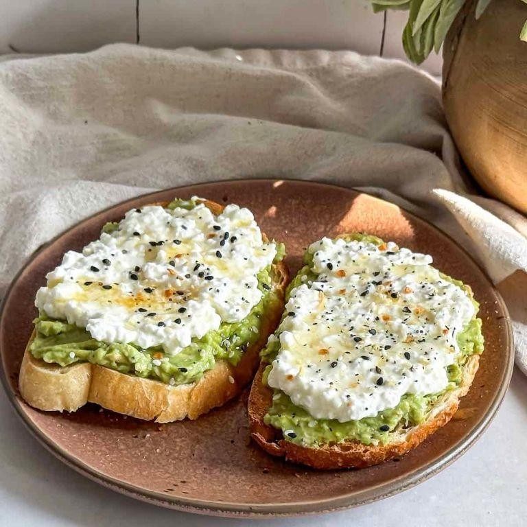 Blended Cottage Cheese and Avocado Toast Topper