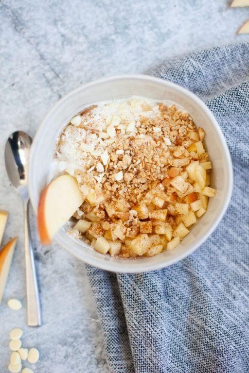 Blended Cottage Cheese and Cinnamon Apple Wrap