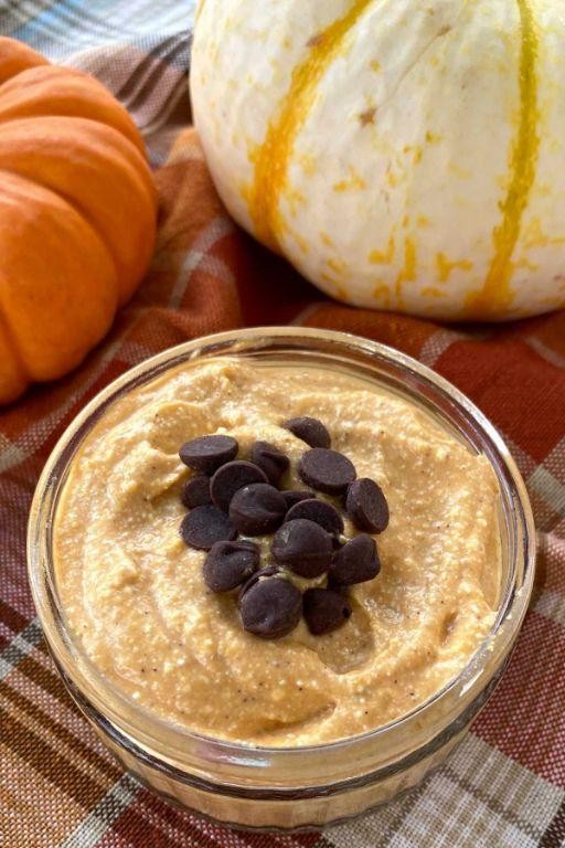 Blended Cottage Cheese and Pumpkin Spice Spread